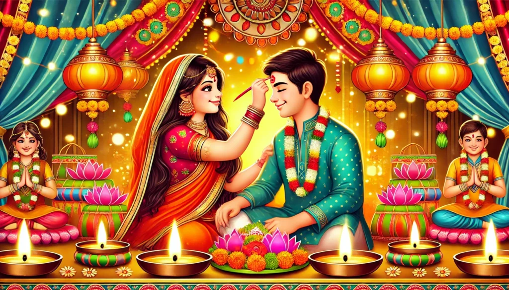 Importance of Bhai Dooj Bhai Dooj is a festival that honours brother and sister love, connection, and togetherness. The event is extremely similar to Raksha Bandhan and has the same goal. This day is marked by the exchanging of sweets or presents between siblings. As a token of their devotion and to save their brothers, sisters put Tikka to their brothers’ foreheads.